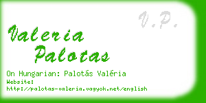 valeria palotas business card