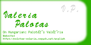 valeria palotas business card